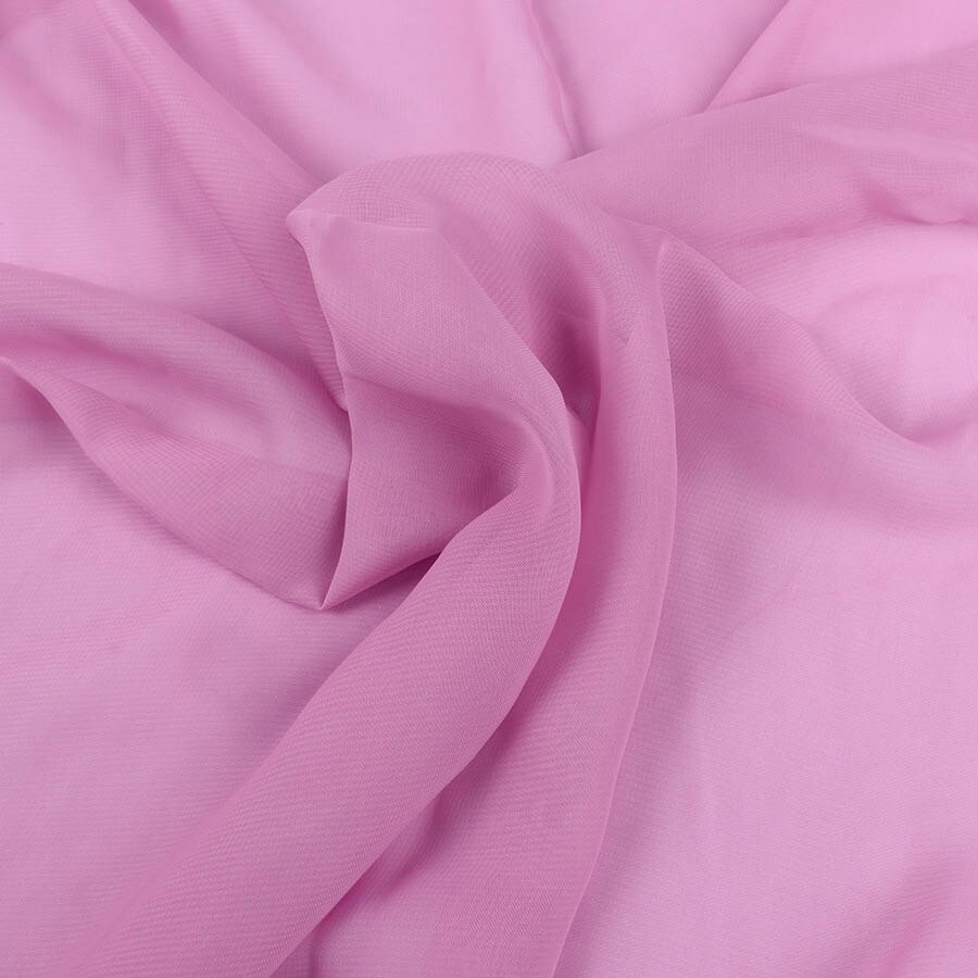 1 meter polyester chiffon fabric 100D Drape Bridal Wedding Dress Georgette tulle Lining Fabric Skirt Party Decorator 150cm wide: Pink