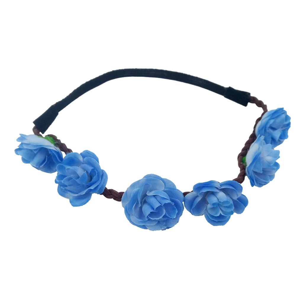Boho Ladies Floral Flower Festival Wedding Garland Hair Head Band Beach Party Summer Wreaths Home Decor @35: 1