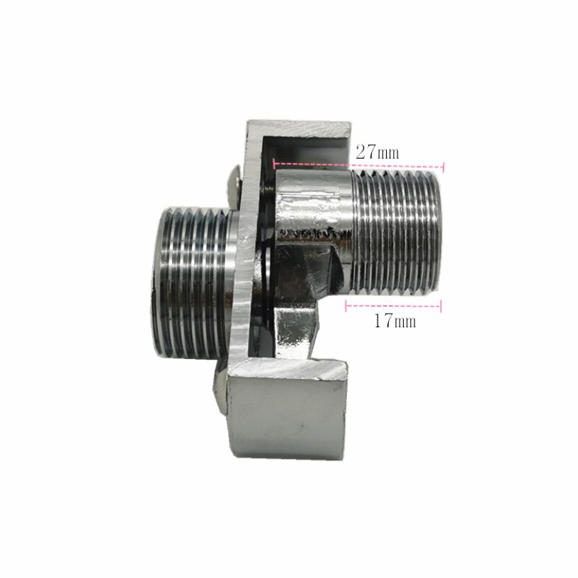 2Pcs Shiny Chrome Messing Kraan S-Vakbonden Sanitair Cold Mixer Fitting 0-40Degrees Hoek Verstelbaar Met Decoratieve Cover: Short Thread