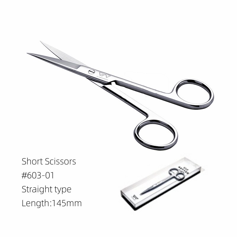 VIV Aquarium Aquatic Stainless Spring Steel Plant Scissors Curved Wave Shape ADA Cleaning Maintenance Tool: S-StraightScissor603