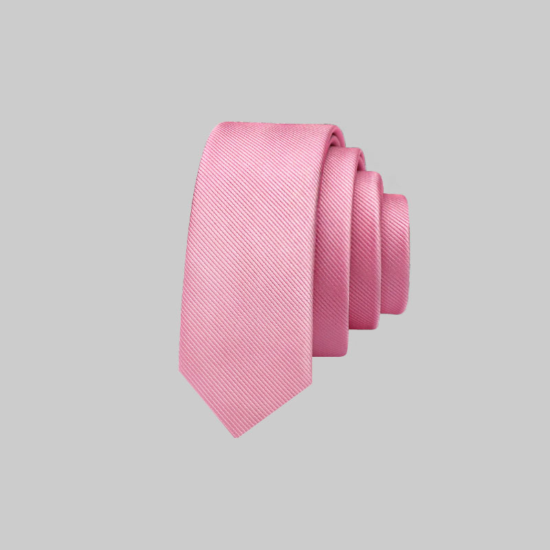Cravate fine en soie pour hommes, nouveauté, décontractée, vert clair, 4CM,: pink