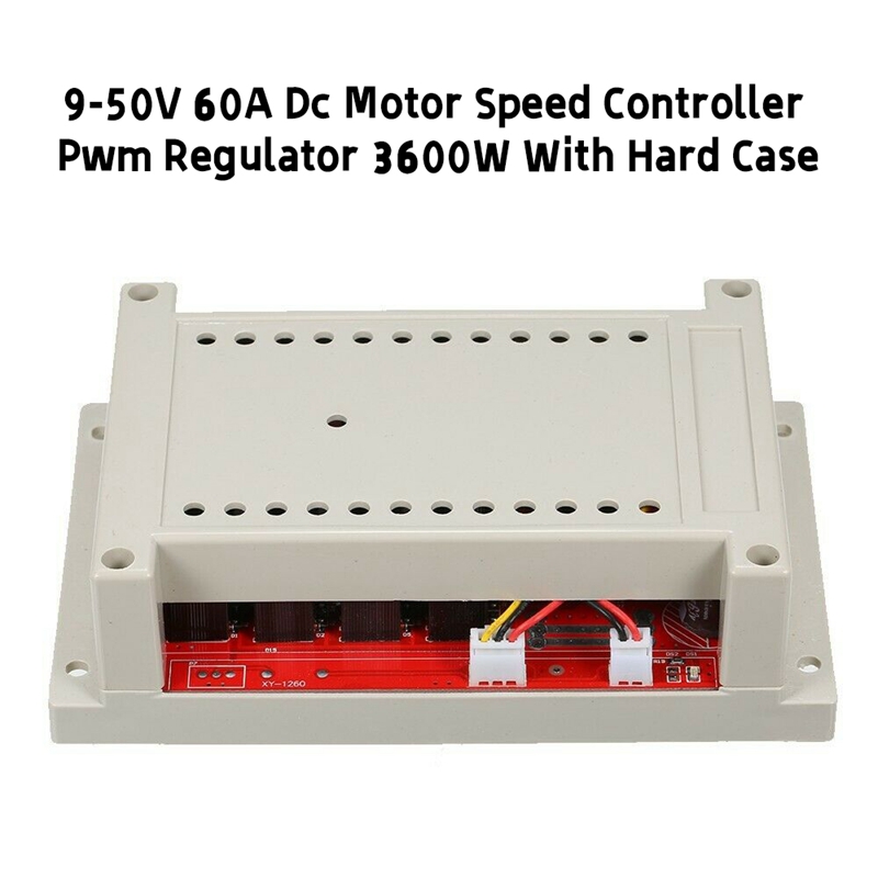 9-50V 60A Dc Motor Speed Controller Pwm Regulator 3600W with Hard Case: Default Title