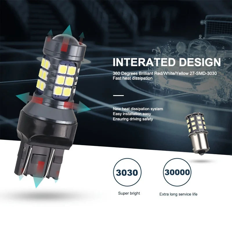 Ampoule de clignotant de voiture LED, feu de signalisation universel haute luminosité, voyant d'avertissement, lumière de sécurité nocturne, pièces de feu de signalisation de voiture