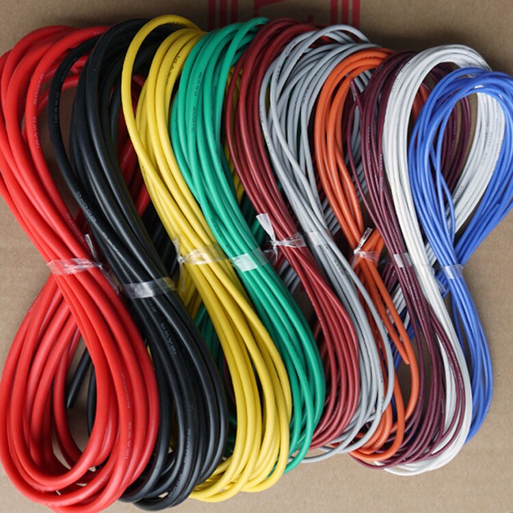 15AWG Silicone Draad 1.5mm Vierkante Geïsoleerde Flexibele Elektrische Kabel Heatproof Vertind Koper Silicagel Zachte DIY Core Test Lijn