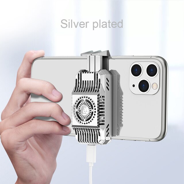 Semiconductor Freezer icing Phone Fan Radiator For iphone Samsung Xiaomi Turbo Hurricane Game Cooler Cell Phone Cool Heat Sink: White