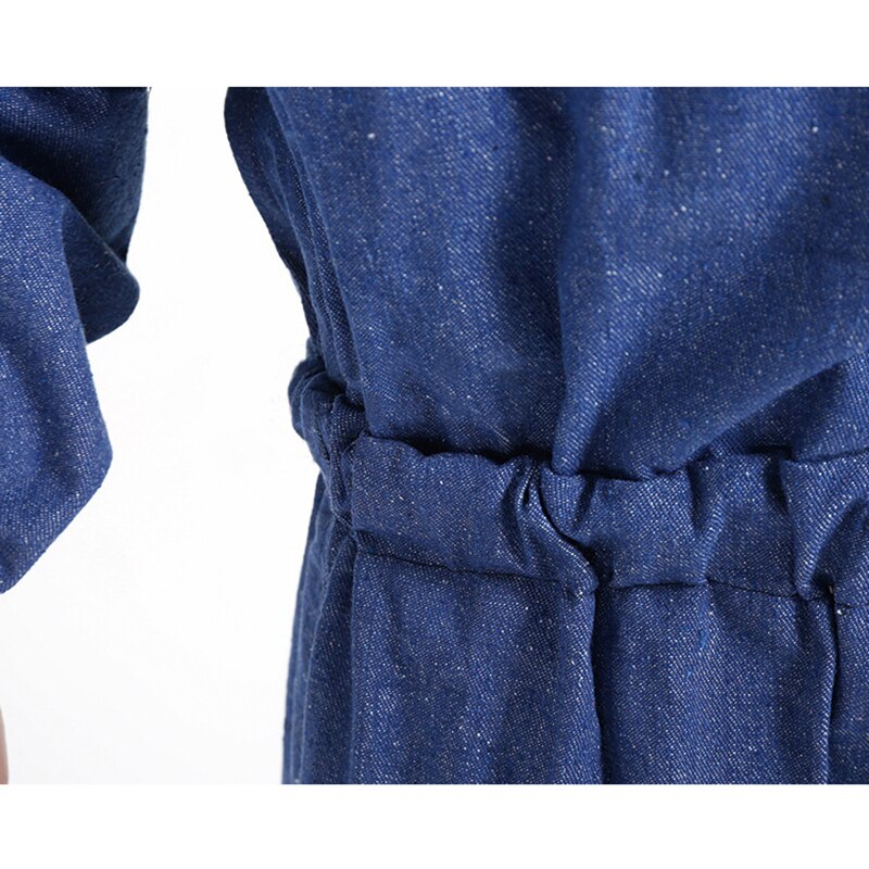 Mannen Werkkleding Lange Mouwen Denim Overall Stofdicht Kleding Hooded Overalls Werknemer Reparateur Machine Auto Reparatie Uniformen