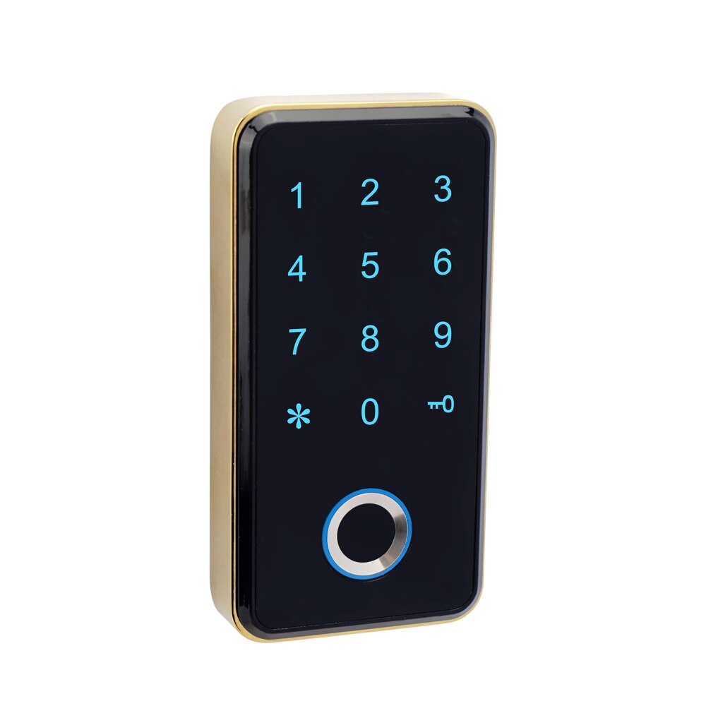 Smart Lock Digital Electronic Door Lock Fingerprint Password Combination Security Intelligent Password Lock: Golden