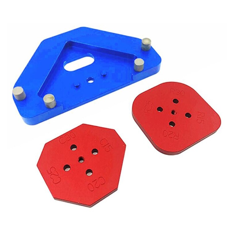 KT-R3 Woodworking Arc Positioning Template Aluminum Alloy KT-R2 Fillet R Angle Arc Half-round Positioning Plate Tool