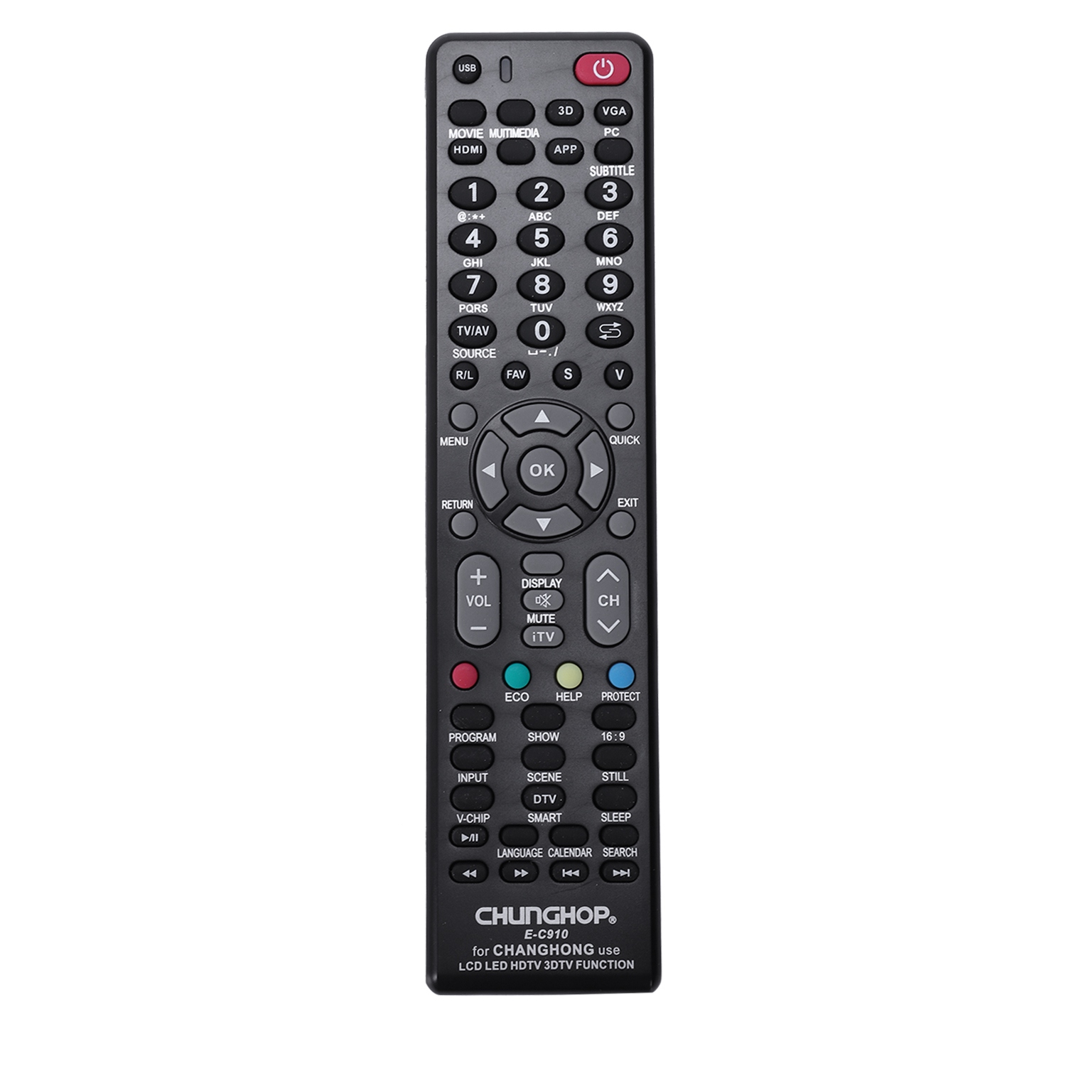 CHUNGHOP for changhong tv remote control controller E-c910 RL57AX KPT7C RB67B RP57H RL58A RK60B RP57L RP67C KPT9A-4 KPT9B