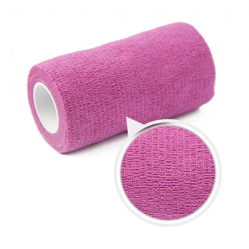 10cm x 4.5m elastoplast självhäftande sammanhängande bandage tejp starka sporttejper för handled, ankelförstuvningar och svullnad: Rosa