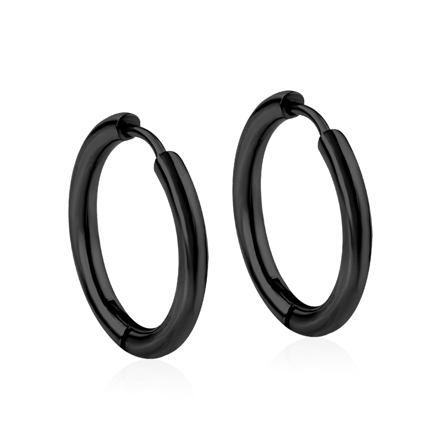 6 Paar Herren Ohrringe Set – Creolen, Hoops, Edelstahl, Silber & Schwarz – Für Männer & Frauen