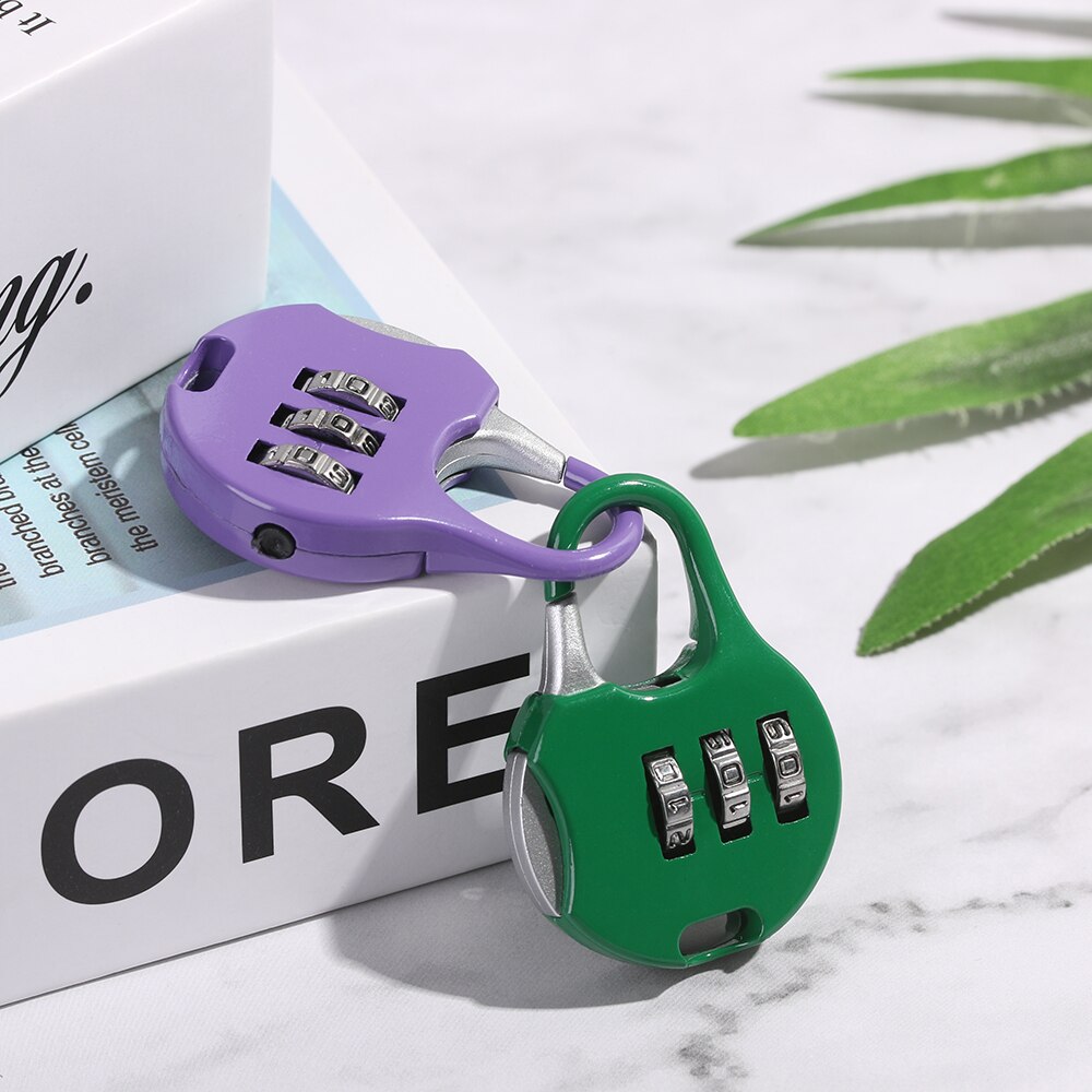 1PC Mini 3 Dial Digit Number Code Password Combination Padlock Security Travel Safe Lock for Padlock Luggage Gym
