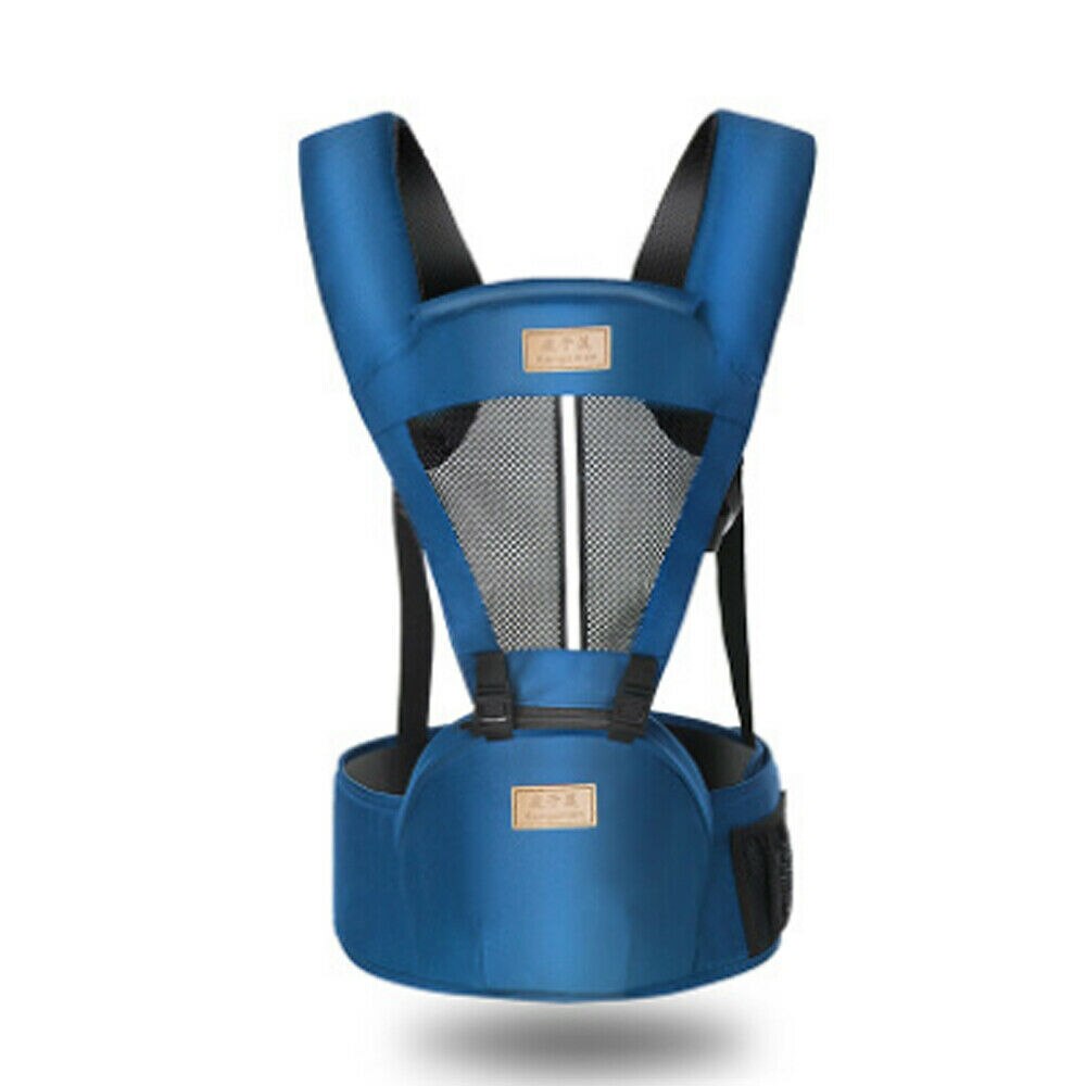 Känguru Kleinkind Schlinge wickeln Tragbare Kleinkind Hipseat Weiche Atmungsaktive Einstellbare Hüfte Sitz 0-36 Monate: Tiefe Blau