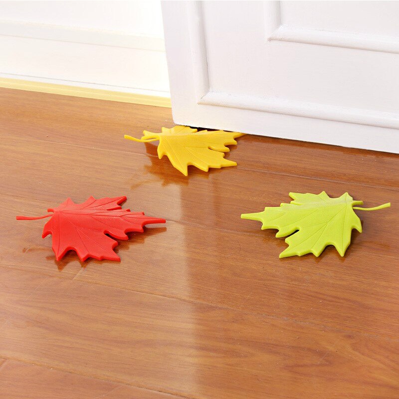 Practical Kid Baby Maple Leaf Shape Finger Safety Door Stopper Stops Protector Wedge Door Jam Catcher Block Home Decor