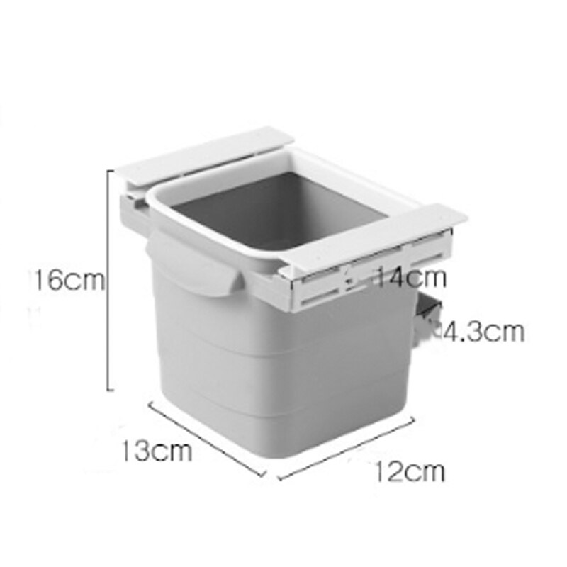 Self-adhesive Trash Can Hidden Retractable Office Desk Adhesive Dustbin Trash Can Garbage Folding Office Home Kitchen Trash Can