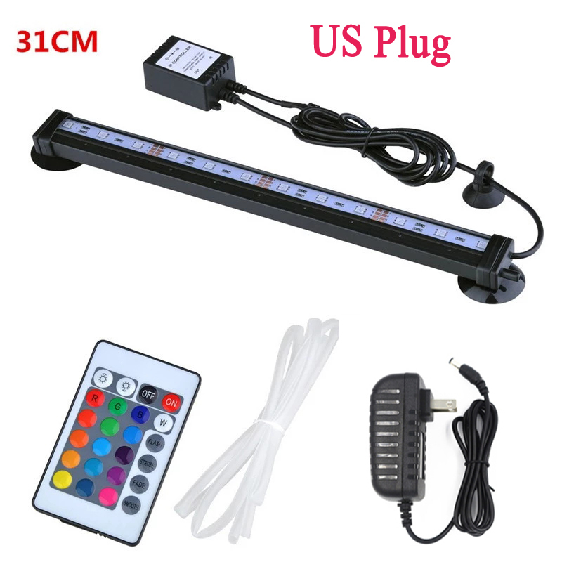 LED Luchtbel Licht Aquarium Lamp Onderwater Dompelpomp Aquarium Licht Kleur Veranderend Zuurstof maken voor Aquarium: Black