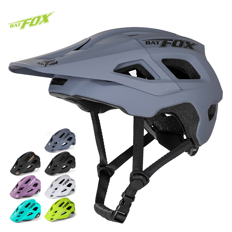 BATFOX Fietshelm MTB Met bril Verstelbare Road Mountainbike Helm Sportuitrusting Veiligheidskap Heren Dames Fietshelm