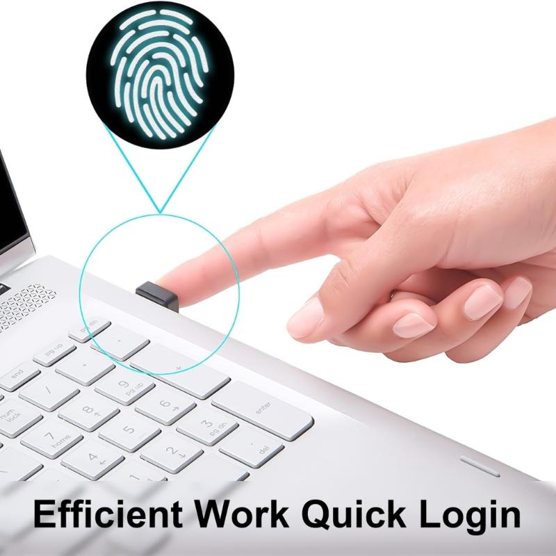 02DD Mini-USB-Sicherheitsschlüsselfenster Hallo Fingerabdruckleser Zuverlässige und bequeme Zugangskontrolle 360-Grad-Erkennung