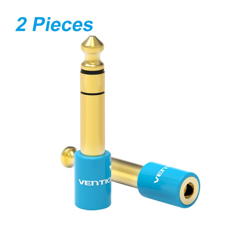Drag 6.5 Mm Jack 3.5 Mm Microfoon Audio Plug Voor Versterker Luidspreker Elektrische Gitaar Adapter 6.35 3.5 Aux Kabel converter: 2 pcs