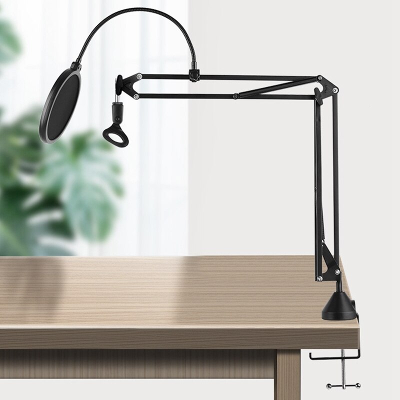 Abrazadera de montaje de mesa de Metal de alta resistencia, soporte en voladizo para micrófono, brazo de tijera, brazo de suspensión
