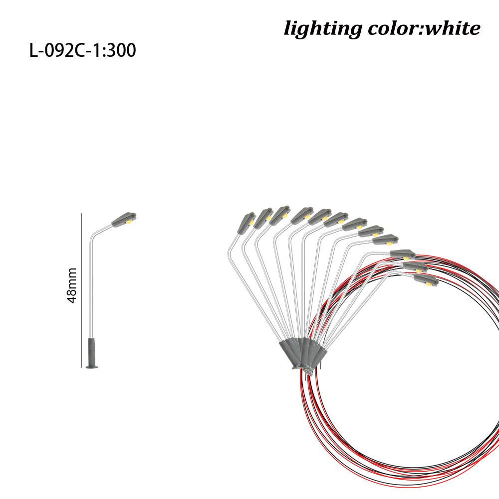 1:100-500 Scale Model LED 3V Street Lamp Lighting Single Head Train Layout Landscape: PURPLE