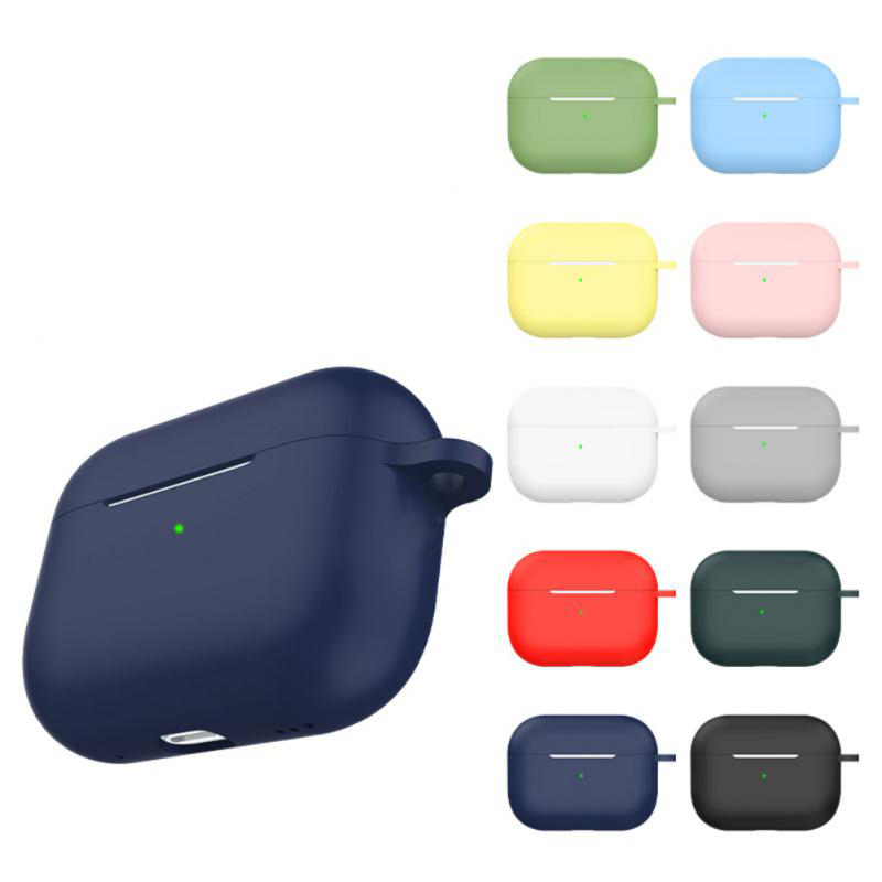 Soft Silicone Case For Apple AirPods 3 Case headphone accessories wireless Bluetooth headset cover with hook hole for airpods 3