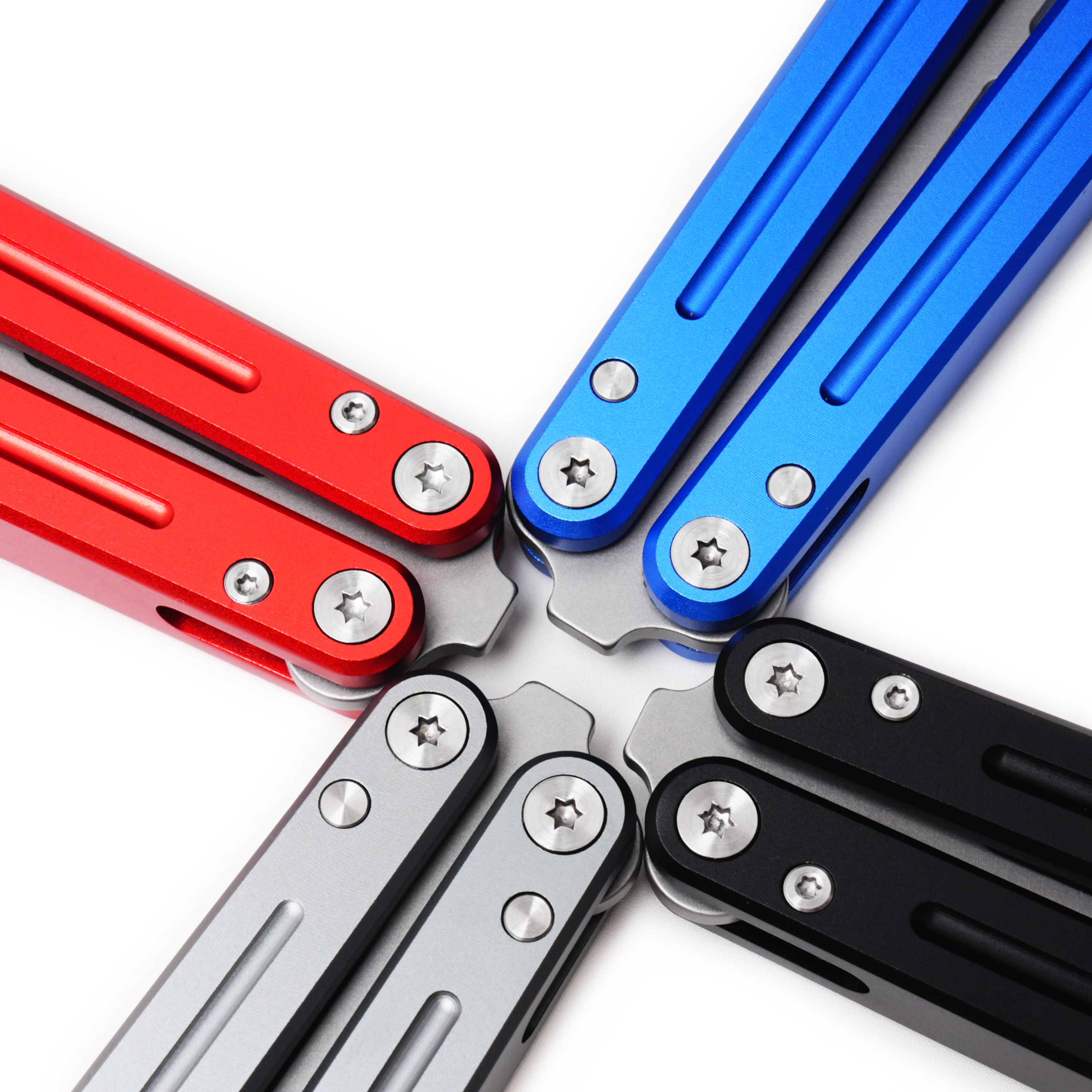 TlGLE Barison Aluminum Alloy HandleFoldable 3r13 Steel Blade Without CuttingEdge Blade Secure Outdoor Practice Blue