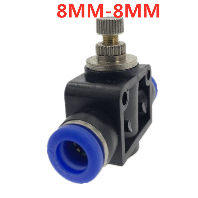 Pneumatic Airflow Regulator 4mm 6mm 8mm 10mm 12mm OD Hose Tube Gas Flow Adjust Valve Connector Fitting Air Speed Control Crane: Red