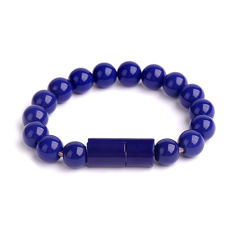 Beaded Charger Bracelet Portable for Android Type C Charging USB Connector Cable GK99