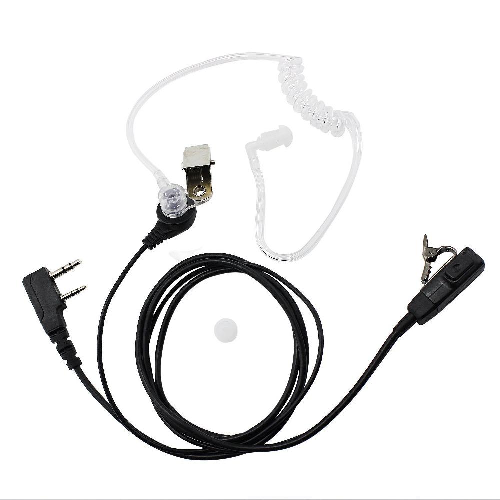 2 Pin PTT MIC Walkie talkie Headset Covert Acoustic Tube In-ear Earpiece For Kenwood Baofeng UV-5R BF-888S CB Radio Accessories
