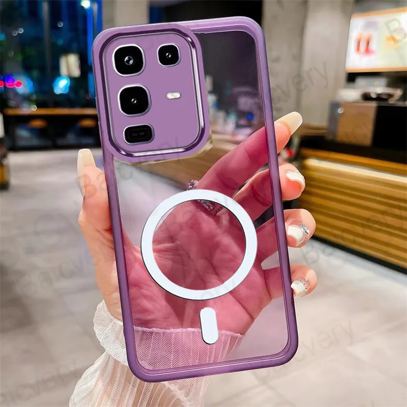 Coque de protection Anti-chute pour appareil photo Infinix Note 50 4G Pro + Plus 50S 50X, coque arrière en TPU avec autocollant magnétique: Tissu de coton / Or