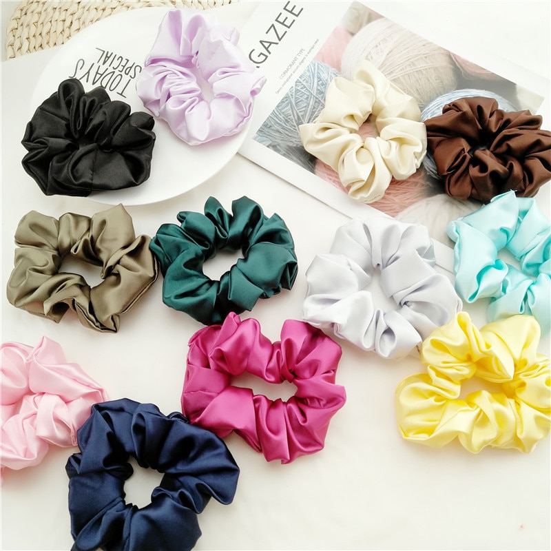 Faux Zijde Chouchou Vrouwen Meisjes Elastische Haar Elastiekjes Accessoires Gom Voor Vrouwen Tie Haar Ring Touw Paardenstaart Houder