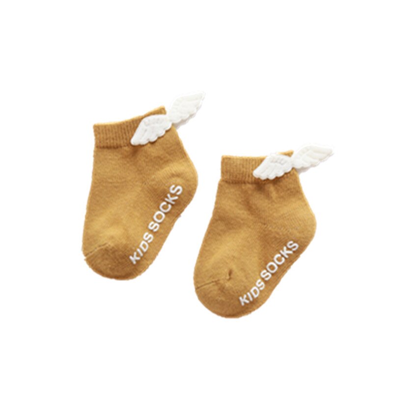 3 Paar Baby Meisje Jongen Wing Sokken Kant Ruche Boog Pasgeboren Bebe Goedkope Stuff Vloer Anti Slip Sox Kids Infantil kleding Accessoires