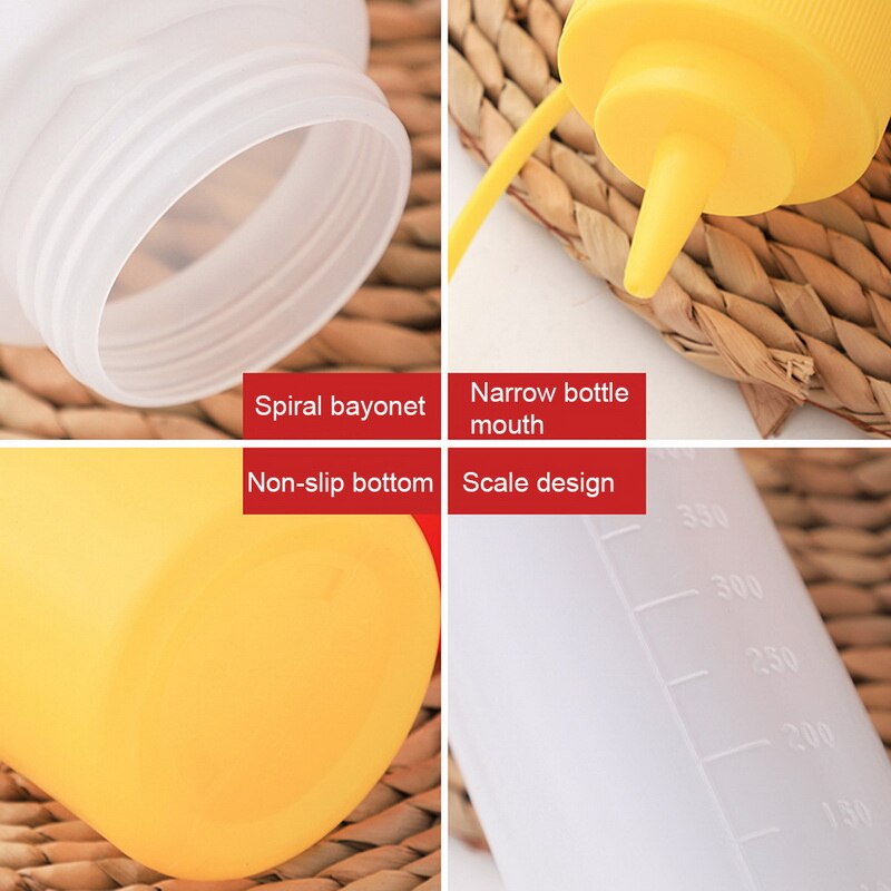 Soße Essig Öl Ketchup Soße Menage Küche Zubehör Sauciere Kunststoff Würze Spender 250-800ml quetschen Flasche heißer