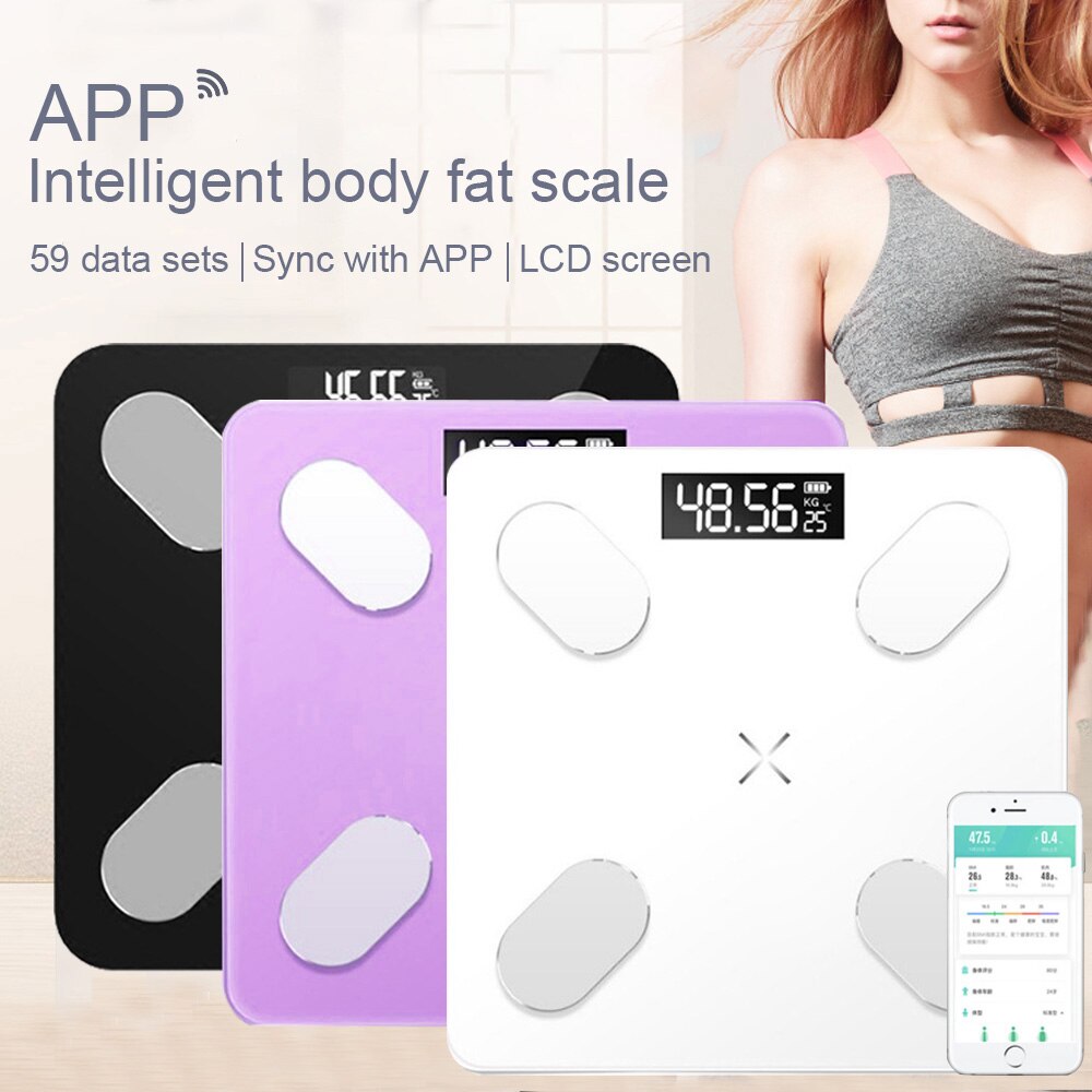 Badeværelse vægt vægt gulv digitale kropsfedt skalaer bluetooth elektronisk udendørs mini smart vejning sammensætning analysator