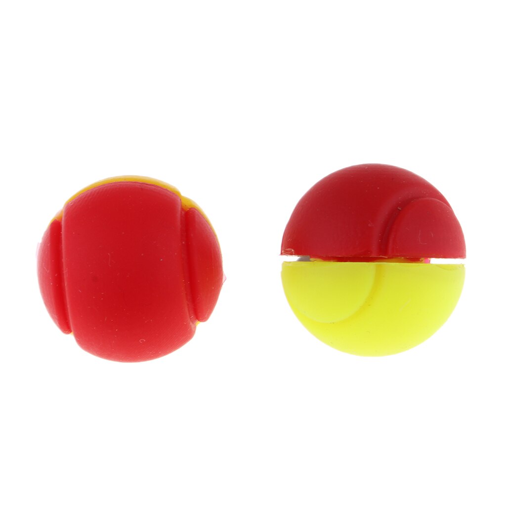 1 paire Silicone raquette de Tennis amortisseurs de vibrations raquette amortisseurs pour Tennis raquettes cordes: Red Yellow 