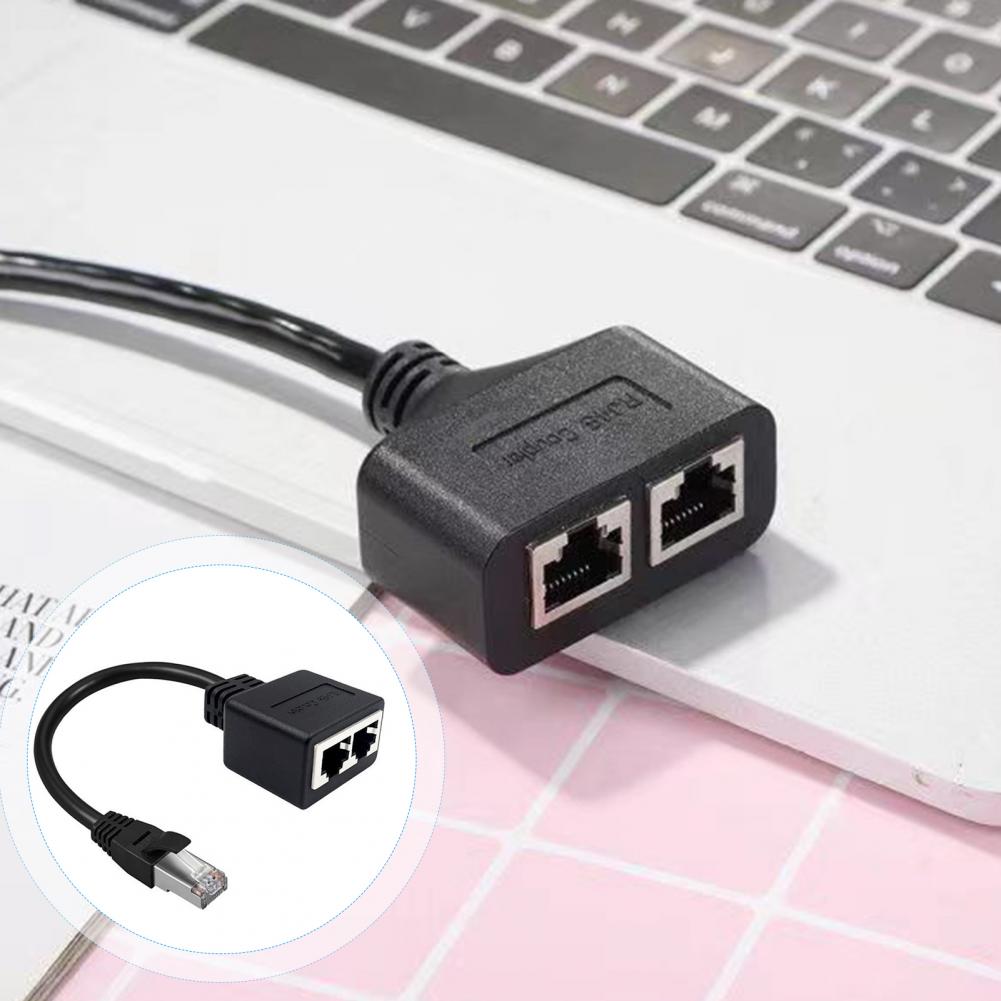 Ethernet Splitter Rj45 Network Cable Splitter High-speed Ethernet Cable Splitter Easy Installation Wide for Internet
