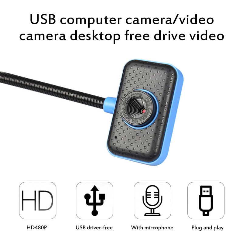 Usb 480P Webcam Met Ingebouwde Ruisonderdrukking Microfoon Nacht Functie Video Web Camera Led Voor Laptop Notebook pc