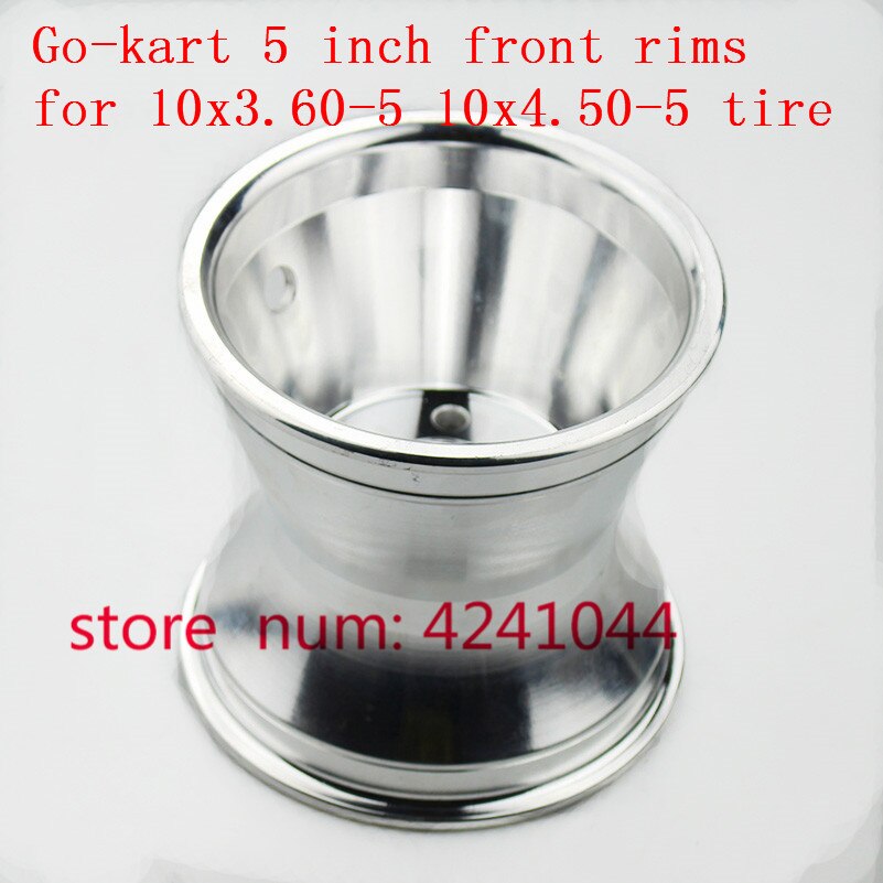 go kart forhjulsnav 5 ''  x 130 mm brede felger i aluminiumslegering bruker 10 x 3.60-5 dekk 10 x 4.50-5 dekk til 3 hjul 4 hjul drivbil