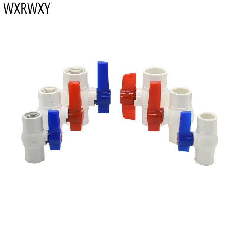 Pvc ball valve dn15 dn25 water flow control valve dn20 1" 1/2" 3/4 inch water pipe connector 1PCS