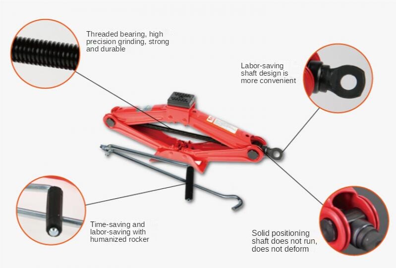 Scissor Jack Mechanical Car Suv Off-Road Vehicle Commercial Vehicle 1T 2T Hand-Cranked Gold Roof