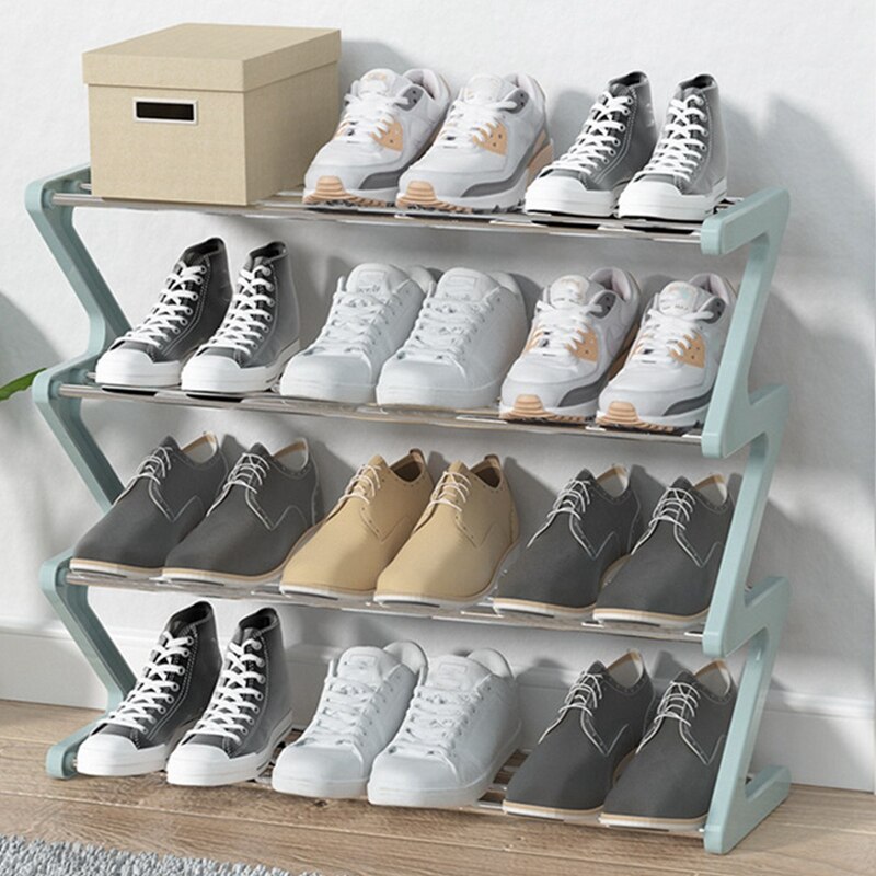 Shoe Rack Stackable Small Shoe Rack, Lightweight Shoe Shelf Storage Organizer for Entryway, Hallway and Close