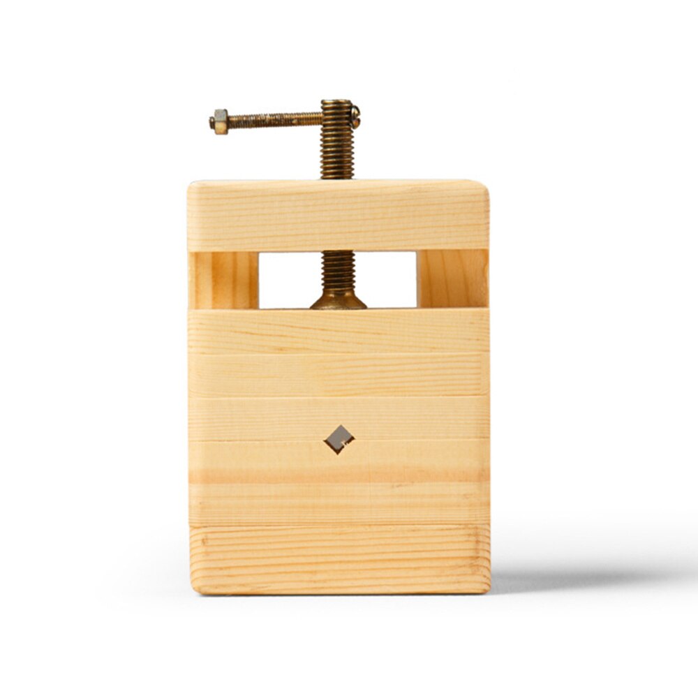 Herramienta de fijación de impresión grabada de madera de pino herramienta de fijación de sección grabada de piedra de sello grabado (9,5x6,5x4,5 cm)