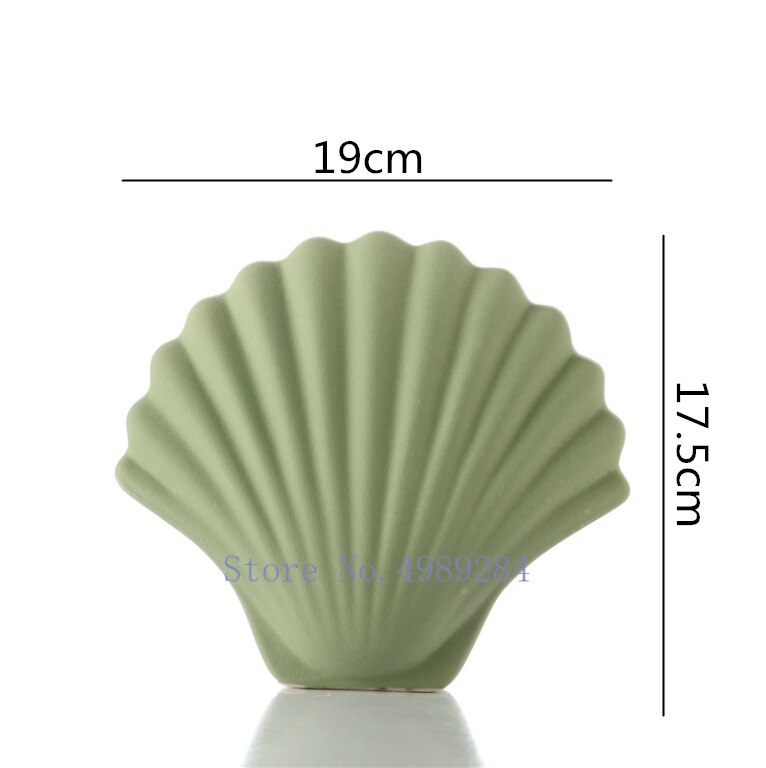 Nordic ceramics vase shell Simulated animal Modern home decorations Flower arrangement Crafts ornaments wedding vases