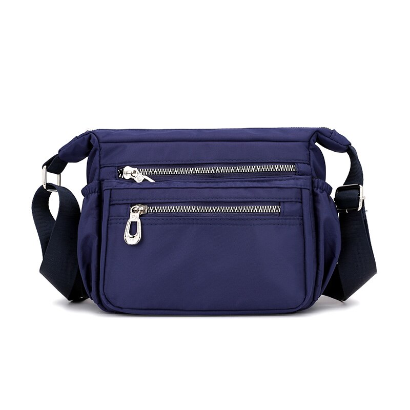 Delle Donne di modo del Messaggero Del Sacchetto di Nylon Impermeabile Borse a Spalla Femminile di Viaggio Tote di Crossbody Bag per le Ragazze Della Borsa e borse: Blu profondo