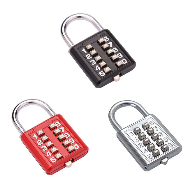Candado de combinación de código de contraseña de 10 dígitos, candado de aleación de Zinc para equipaje, código de viaje, candado inteligente con llave, candado antirobo