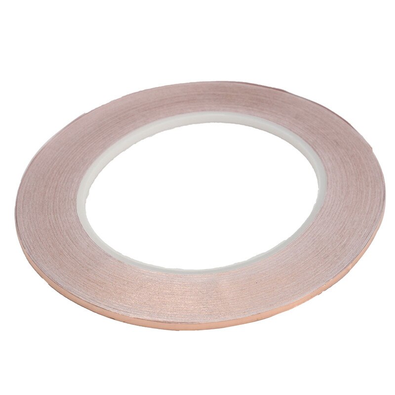 1 Roll 3mm x 30m Single Geleidende Bladkoper Tape Strip Adhesive Afscherming Masker Hoge Temperatuur Tape