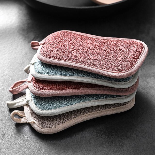 Esponja pano de limpeza pano para lavar louça utensílios de cozinha suprimentos de cozinha dupla face absorvente prato especial macio ferramenta de cozinha