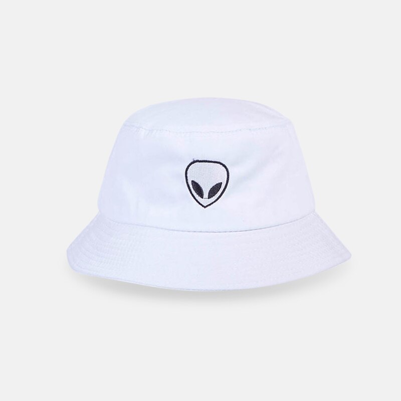 Svart vit solid bucket hatt unisex hatt hip hop goros herr dam sommar panama hatt strand sol fiske hatt: 1