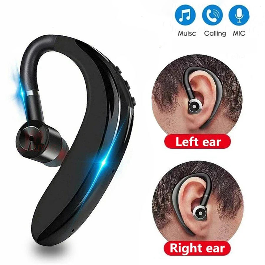 Auriculares inalámbricos con Bluetooth, tapón para los oídos individual, auriculares de negocios de larga duración, orejas izquierda y derecha, auriculares generales para teléfonos móviles